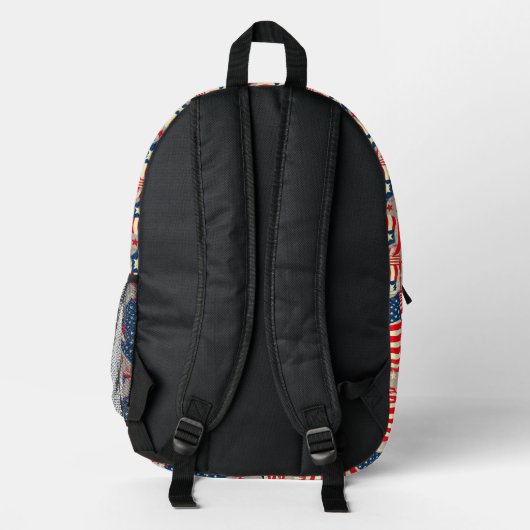 Patriotic Backpack 4  Bedrukte Rugzak (Achterkant)