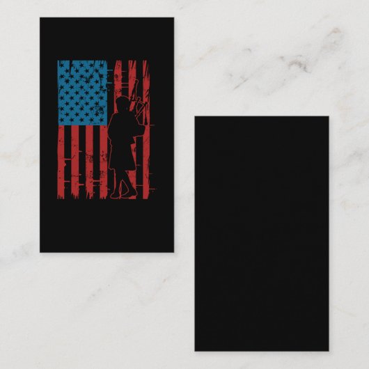 Patriotic Bagpiper American Flag Musician Bagpipe Visitekaartje (Voorkant / Achterkant)