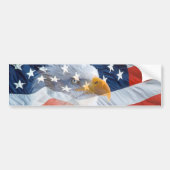 Patriotic Bald Eagle American Flag Bumpersticker (Voorkant)