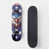 Patriotic Bald Eagle American Flag Custom Complete Persoonlijk Skateboard (Voorkant)