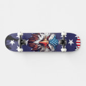 Patriotic Bald Eagle American Flag Custom Complete Persoonlijk Skateboard (Horizontaal)