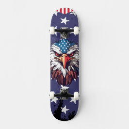 Patriotic Bald Eagle American Flag Custom Complete Persoonlijk Skateboard