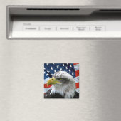 Patriotic Bald Eagle American Flag Magneet (Insitu (Vaatwasser))