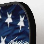 Patriotic Bald Eagle American Flag Pickleball Paddle (Links Detail)