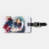 Patriotic Bald Eagle Bagagelabel (Voorkant horizontaal)