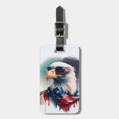 Patriotic Bald Eagle Bagagelabel (Voorkant verticaal)