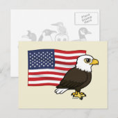 Patriotic Bald Eagle Briefkaart (Voorkant / Achterkant)