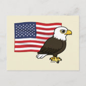 Patriotic Bald Eagle Briefkaart (Voorkant)
