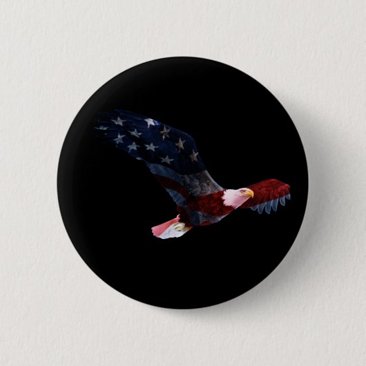 Patriotic Bald Eagle Button (Voorkant)