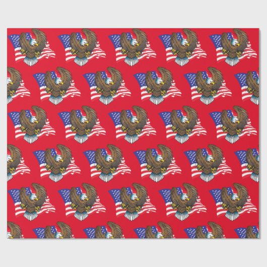 Patriotic Bald Eagle Cadeaupapier (Vlak)