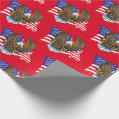 Patriotic Bald Eagle Cadeaupapier (Hoek)