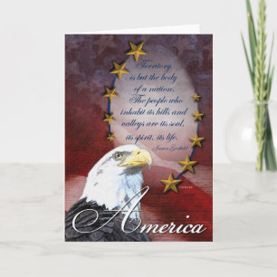 Patriotic Bald Eagle Card Bedankkaart