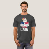 Patriotic Bald Eagle Caw 4 juli Amerikaans T-shirt (Voorkant volledig)