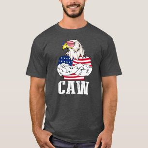 Patriotic Bald Eagle Caw 4 juli Amerikaans T-shirt
