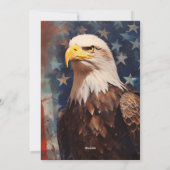 Patriotic Bald Eagle Feestdagenkaart (Achterkant)