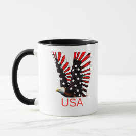 Patriotic Bald Eagle Flying Design Mok
