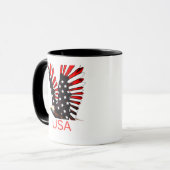 Patriotic Bald Eagle Flying Design Mok (Voorkant links)