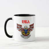 Patriotic Bald Eagle Flying Design Mok (Links)