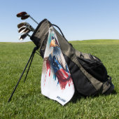 Patriotic Bald Eagle Golfhanddoek (Groen)