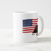 Patriotic Bald Eagle Grote Koffiekop (Voorkant rechts)