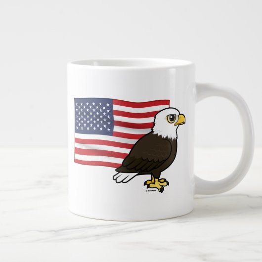 Patriotic Bald Eagle Grote Koffiekop (Rechts)