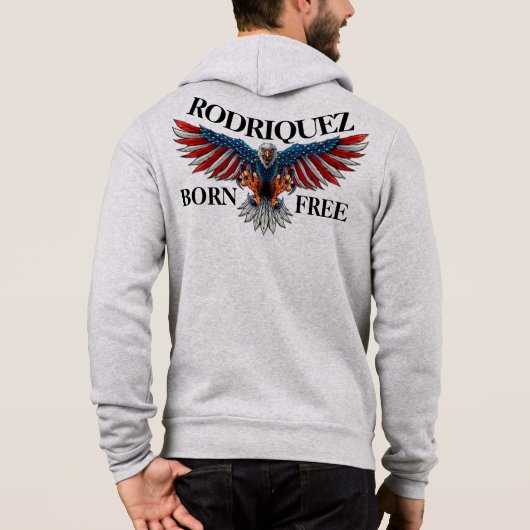 Patriotic Bald Eagle Hoodie (Achterkant)