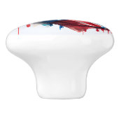 Patriotic Bald Eagle Keramische Knop (Zijkant)