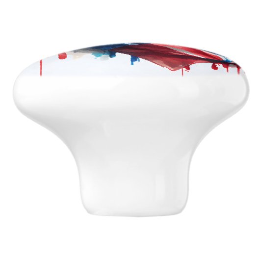 Patriotic Bald Eagle Keramische Knop (Zijkant)