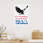 Patriotic Bald Eagle Motivatie USA Pop Art Poster (Keuken)