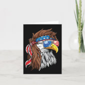 Patriotic Bald Eagle Mullet Verenigde Staten Ameri Kaart (Voorkant)