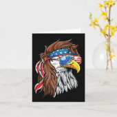 Patriotic Bald Eagle Mullet Verenigde Staten Ameri Kaart (Gele Bloem)