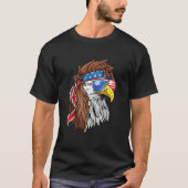Patriotic Bald Eagle Mullet Verenigde Staten Ameri T-shirt (Voorkant)
