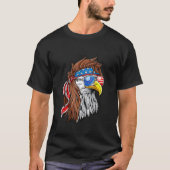 Patriotic Bald Eagle Mullet Verenigde Staten Ameri T-shirt (Voorkant)