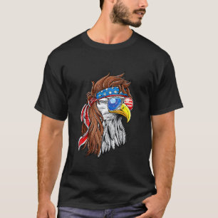 Patriotic Bald Eagle Mullet Verenigde Staten Ameri T-shirt