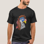 Patriotic Bald Eagle Mullet Verenigde Staten Ameri T-shirt (Voorkant)