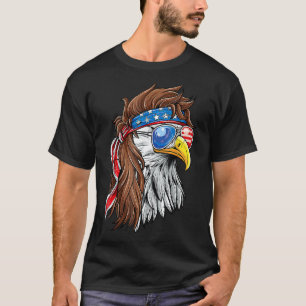 Patriotic Bald Eagle Mullet Verenigde Staten Ameri T-shirt