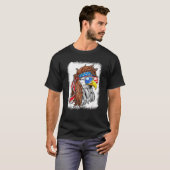 Patriotic Bald Eagle Mullet Verenigde Staten Ameri T-shirt (Voorkant volledig)