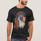 Patriotic Bald Eagle Mullet Verenigde Staten Ameri T-shirt (Voorkant)