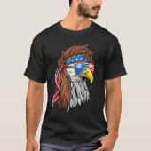 Patriotic Bald Eagle Mullet Verenigde Staten Ameri T-shirt (Voorkant)
