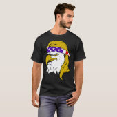 Patriotic Bald Eagle Mullet Verenigde Staten - Vla T-shirt (Voorkant volledig)