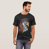 Patriotic Bald Eagle Mullet Verenigde Staten - Vla T-shirt (Voorkant volledig)