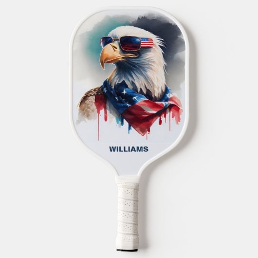 Patriotic Bald Eagle Pickleball Paddle (Achterkant)