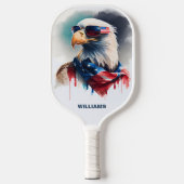 Patriotic Bald Eagle Pickleball Paddle (Voorkant)