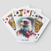 Patriotic Bald Eagle Pokerkaarten (Achterkant)