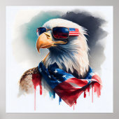 Patriotic Bald Eagle Poster (Voorkant)