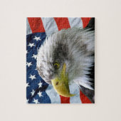 Patriotic Bald Eagle Puzzle Legpuzzel (Verticaal)