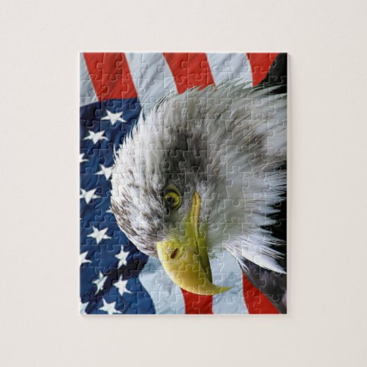 Patriotic Bald Eagle Puzzle Legpuzzel (Verticaal)