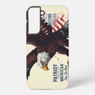 Patriotic Bald Eagle Samsung Galaxy S22 Plus-Hoesj Hoesje