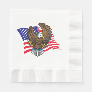 Patriotic Bald Eagle Servet