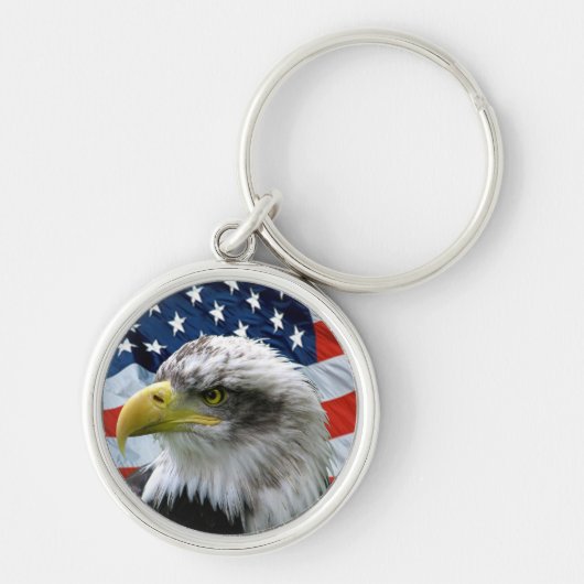 Patriotic Bald Eagle Sleutelhanger (Voorkant)